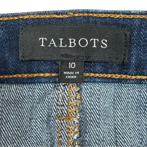 Talbots Dark Blue Wash Midi Denim Skirt, 10 - Picture 3 of 7